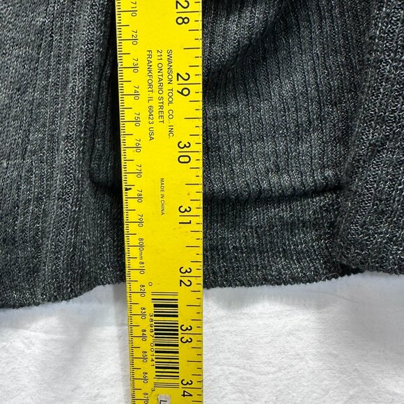 Eileen Fisher Cardigan Womens XL Black 100% Linen Lightweight Open Front Pockets - Picture 8 of 8